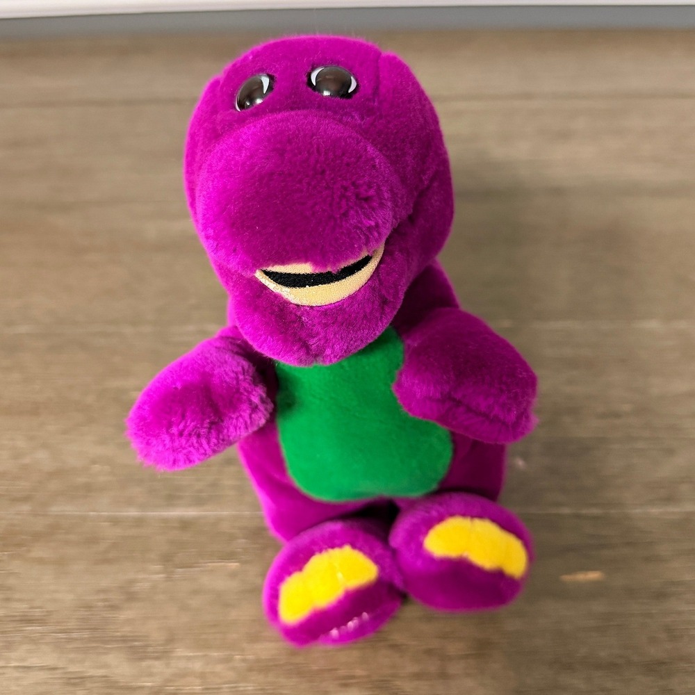 Vintage Barney the Dinosaur Plush Purple Stuffed Animal 90s Toy Collectible